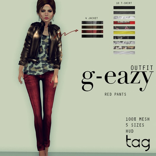 tag. outfit g-eazy [red pants]