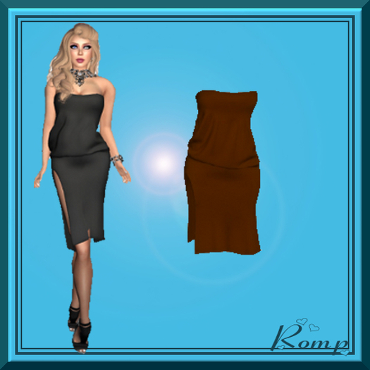 Romp Leather Dress Black