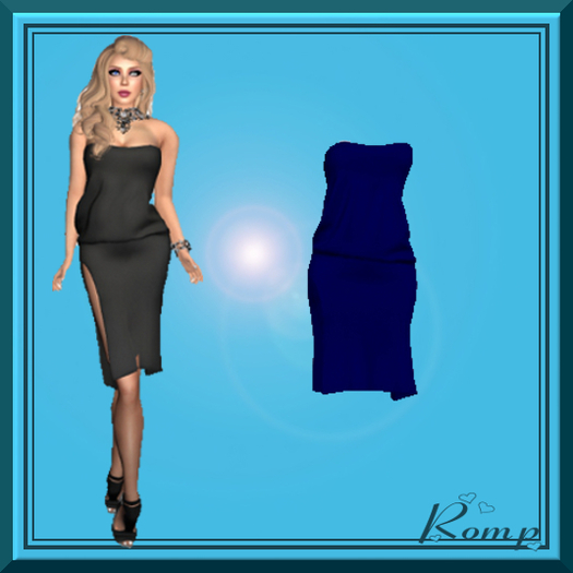 Romp Leather Dress Blue