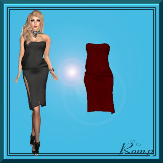 Romp Leather Dress Black