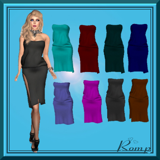 Romp Leather Dress Black