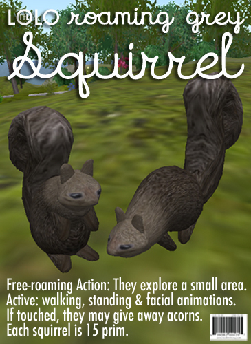 LOLO Roaming Gray Squirrel: Copyable & Animated