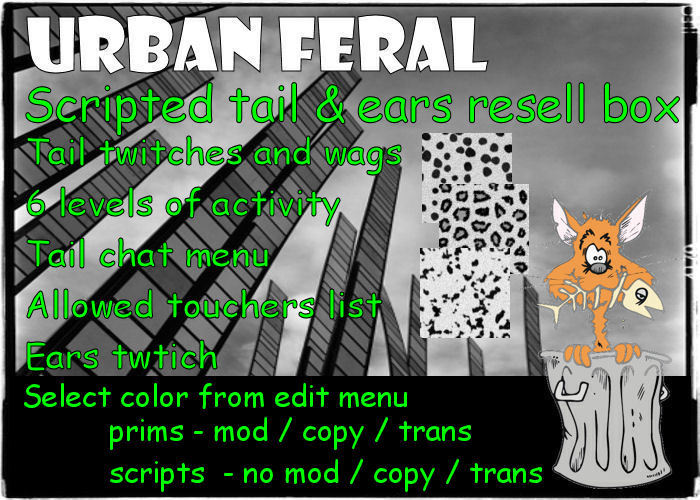  Urban Feral - Scripted Ears & Tail RESELL BOX