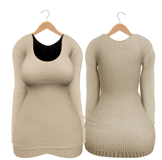 Bueno - Ella-Sweater Dress Cream