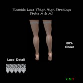 Tintable Lace Thigh Highs Styles A & A1