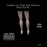 Tintable Lace Thigh Highs Styles B & B1