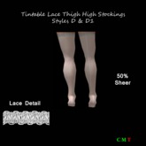 Tintable Lace Thigh Highs Styles D & D1