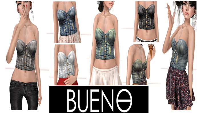 Bueno-Hard Luck -Denim Top-Indigo