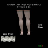 Tintable Lace Thigh Highs Styles E & E1