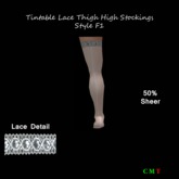 Tintable Lace Thigh Highs Style F1