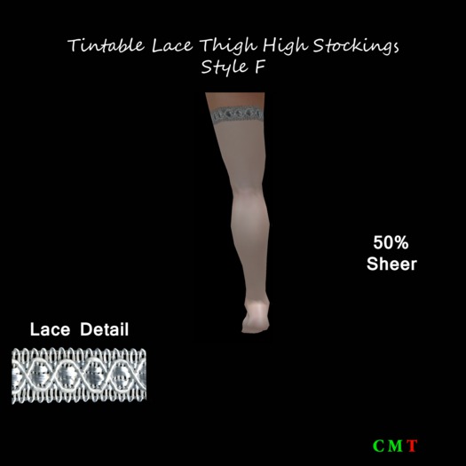 Tintable Lace Thigh Highs Style F