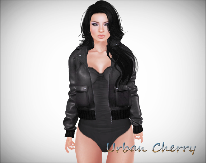 ***Urban Cherry*** Black Leather Jacket DEMO