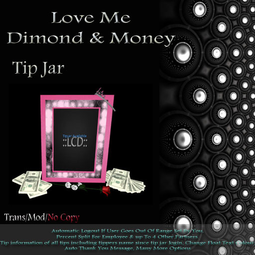Love Me Dimond & Money Tip Jar