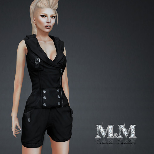M&M-LADIES ROMPER BLACK