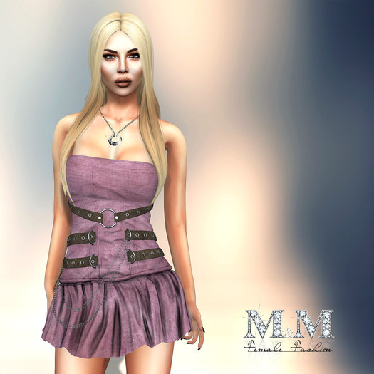 M&M-SHARON DRESS PINK MESH