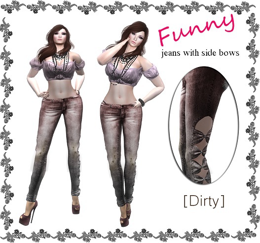 ! ::DC:: Funny Jeans with side bows [Dirty]