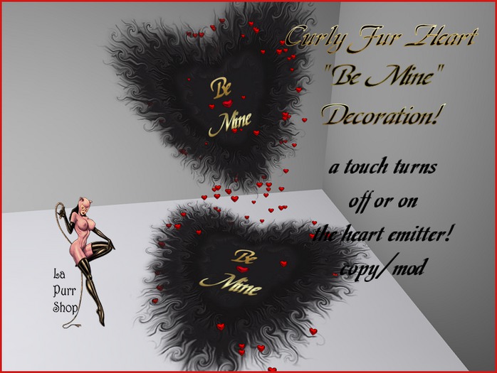 Curly Fur Heart"Be Mine"Decoration