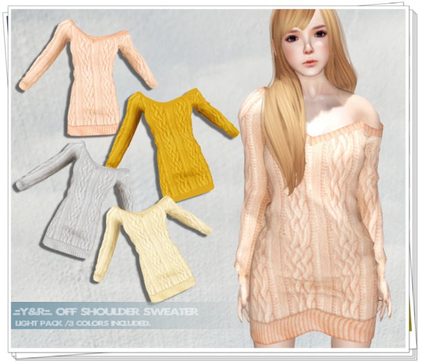 .::Y&R::. Off Shoulder Sweater LightPack