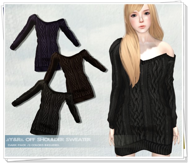 .::Y&R::. Off Shoulder Sweater DarkPack