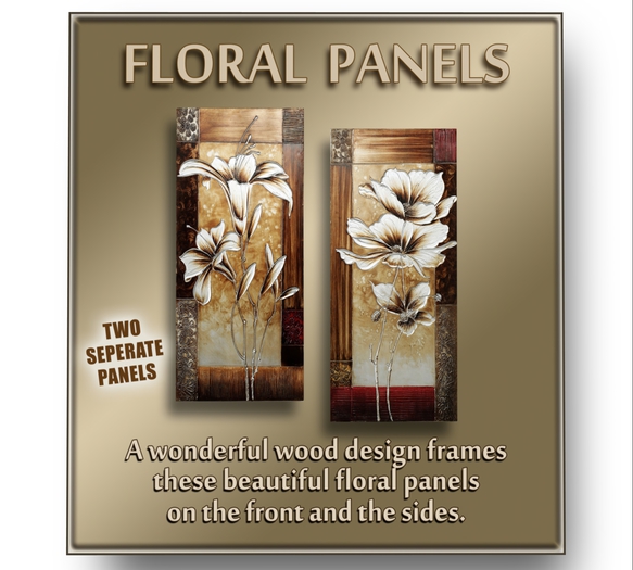 Floral Panels  (Two individual Items)