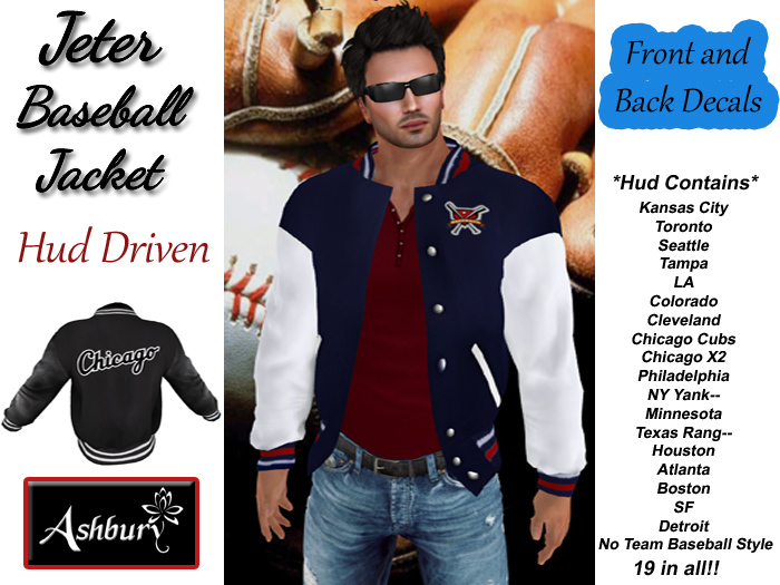 [ASHBURY] Jeter Baseball Jacket-18 Teams!