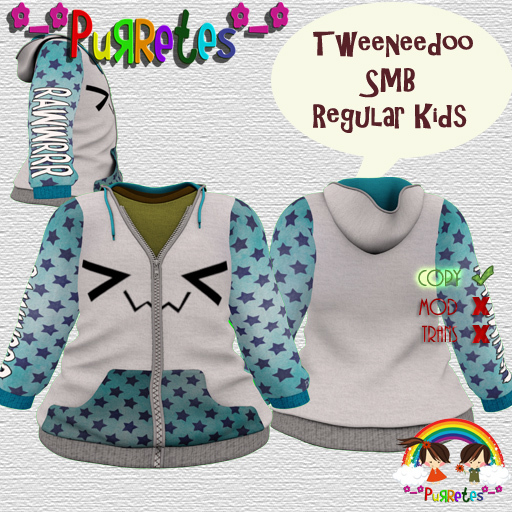 *-*Purretes*-*  White Monster Hoodie  RK ,Tweeneedoo