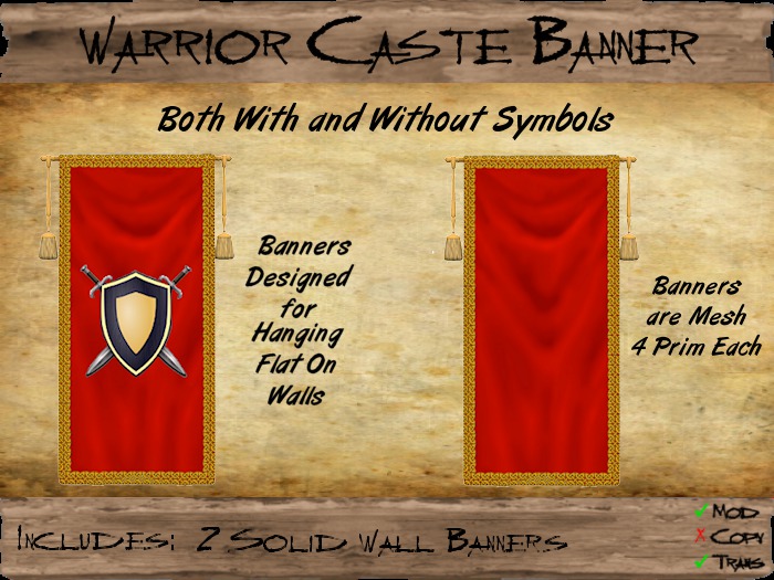 Warrior Banner w/Tassels