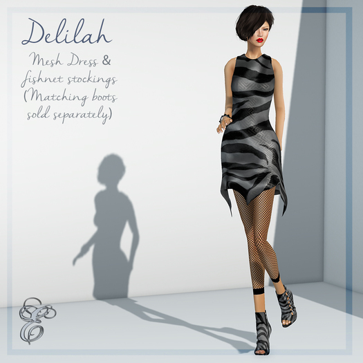 Entice - Delilah Dress - Grey Tiger
