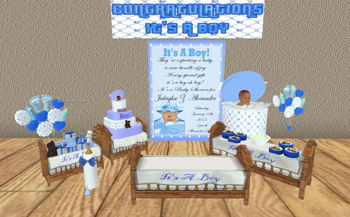 Deluxe Boy Baby Shower In A Box (Black)