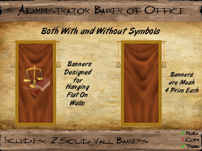 Administrator Banner w/Tassels