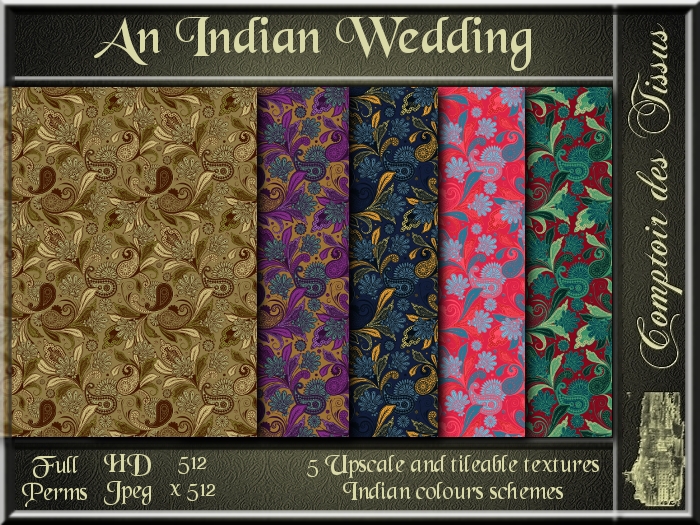 Indian wedding - 5 FULL PERMS Textures