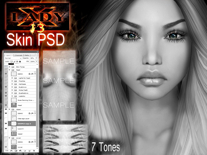 Lady-X-13-Skin PSD -DEMO
