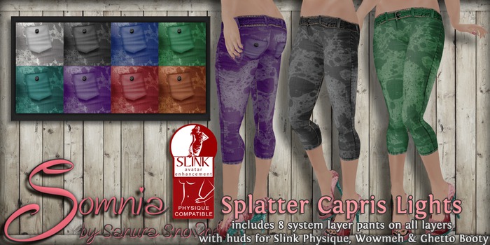 .: Somnia :. Splatter Capris {Lights} {Crated}