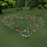 Multicolor Valentine Flower Hollow Heart Field