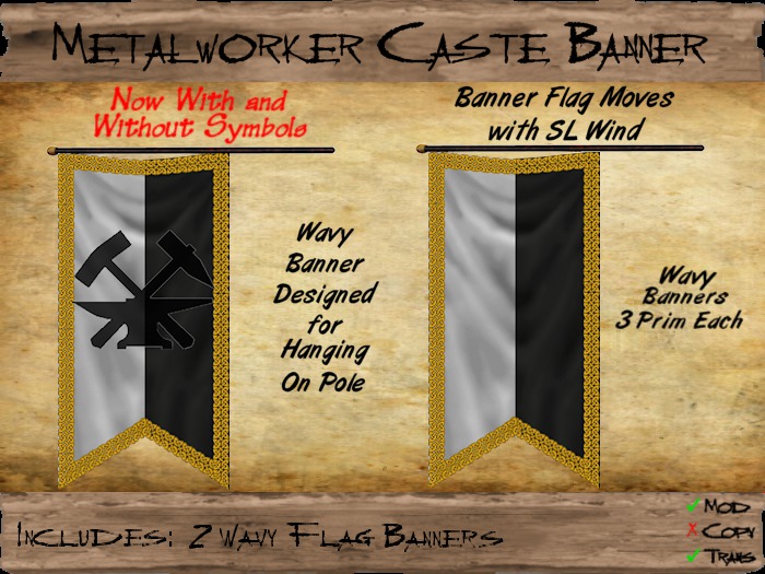 Metal Worker Wavy Flag