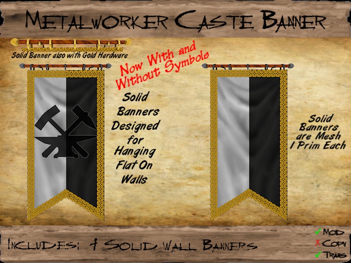 Metal Worker Wall Banner