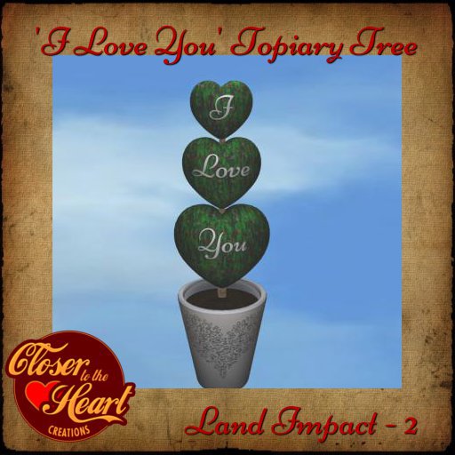I Love You Topiary Tree BoXED