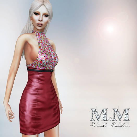 M&M DEMO DRESS VIENNA FLORES MESH-DEMO