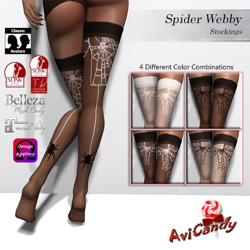 ><(AC)>< Spider Webby Stockings