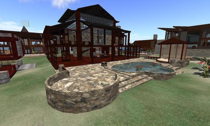 LOTUS HOUSE ROUND PATIO WOTH POOL