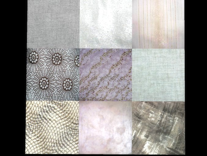 9 silver fabric textures