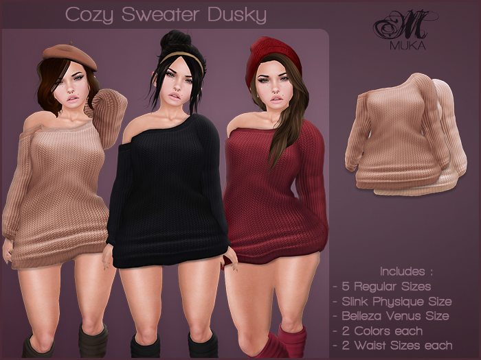*MUKA* Cozy Sweater Dusky (Belleza Venus & Slink Physique)