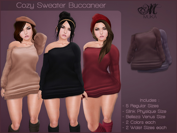 *MUKA* Cozy Sweater Buccaneer (Belleza Venus & Slink Physique)