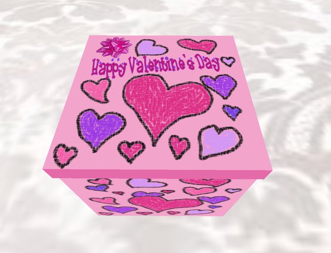 Pink Hearts Valentines Gift Box