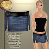 Micro Slits Skirt Denim+24 alpha