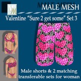 Male Hearts Print Short copy