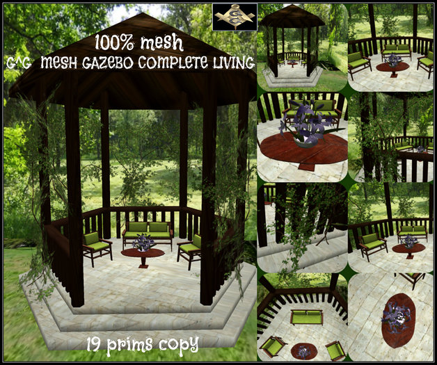 G^G  MESH GAZEBO COMPLETE LIVING
