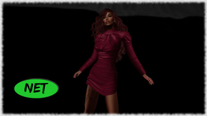 ::NET::BABILONIA DRESS MESH WOMAN RED