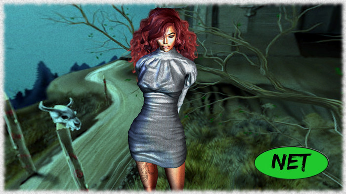 ::NET::BABILONIA DRESS MESH WOMAN GREY