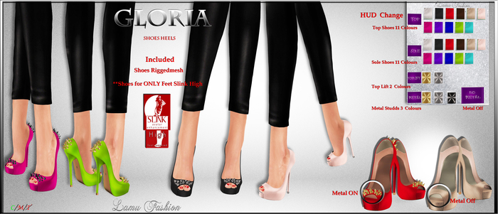 -Lamu Fashion-Shoes Heels Gloria 11 Colour (Only Feet Slink High) !DISCOUNT!